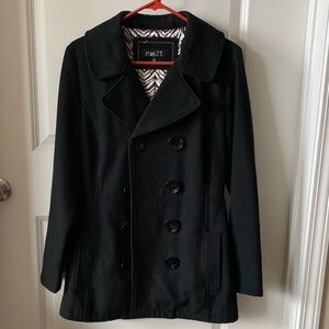 Rue21 Black Double-Breasted Coat
